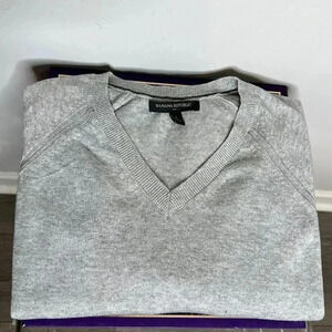 Banana Republic Gray V-neck Sweater